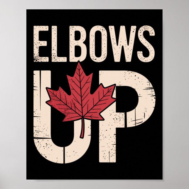 Affiche Mème drôle du Canada les coudes levés (1)  (Devant)