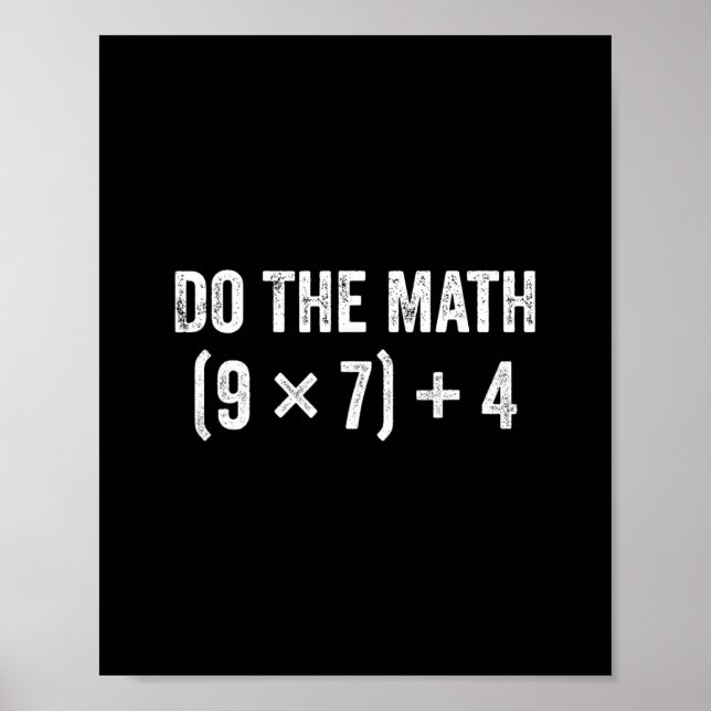 Affiche Mème drôle fais le calcul 67  (Devant)
