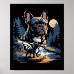 Affiche Mème du bouledogue français féminin hurlant à la l