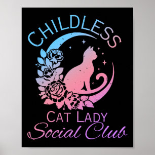 Affiche Mème du club social des dames chats sans enfants K
