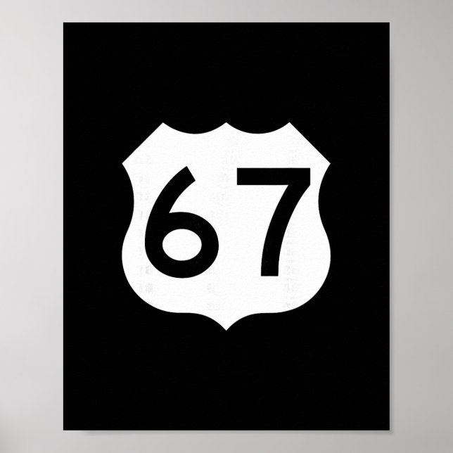 Affiche Mème du panneau Route 67 Six Sept 1  (Devant)