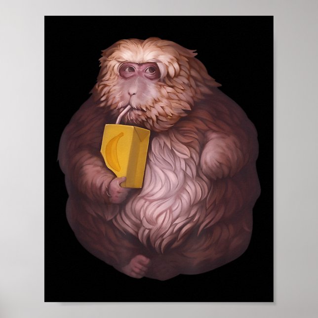 Affiche Mème du singe Xing Xing – Création virale drôle  (Devant)