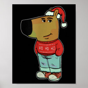Affiche Mème du type cool portant un pull de Noël laid