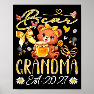 Affiche Mémé Est 2027 Nœud Papillon Floral Fête Des Mères