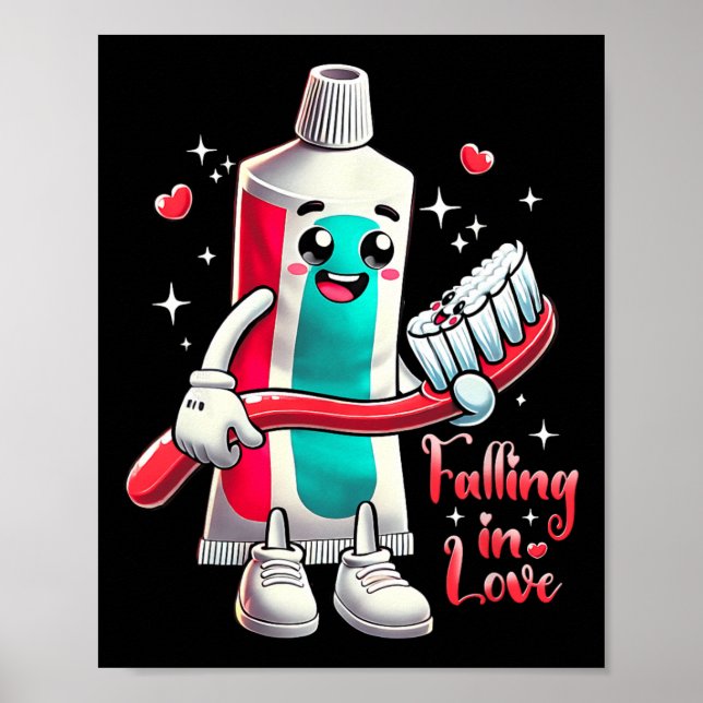 Affiche Meme Falling Inlove Valentine Toothpaste Love Toot (Devant)