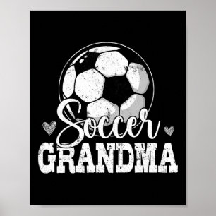 Affiche Mémé foot drôle passionnée de foot