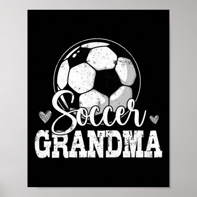 Affiche Mémé foot drôle passionnée de foot  (Devant)