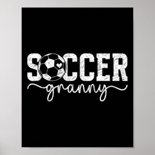 Affiche Mémé foot Grand-mère Fière Mémé D'un Pla de foot