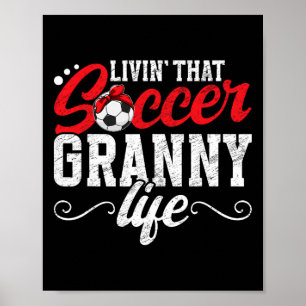 Affiche Mémé foot Vie de grand-mère Mémé d'un joueur de fo