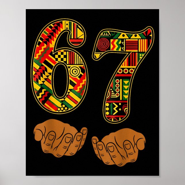 Affiche Meme Funny 6 7 Six Seven Black History Month Men W (Devant)