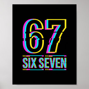 Affiche Mème Gen Alpha Six Seven 6 7