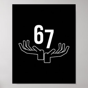 Affiche Mème geste de la main 67 Six Seven