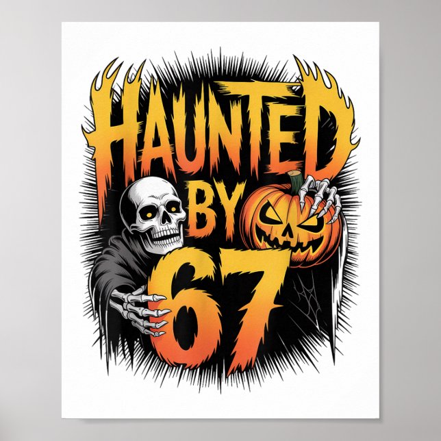 Affiche Mème hanté 67 Six Sept 6-7 Blague drôle d'Internet (Devant)