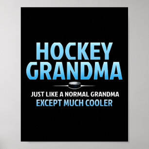 Affiche Mémé hockey drôle de hockey sur glace grand-mère m