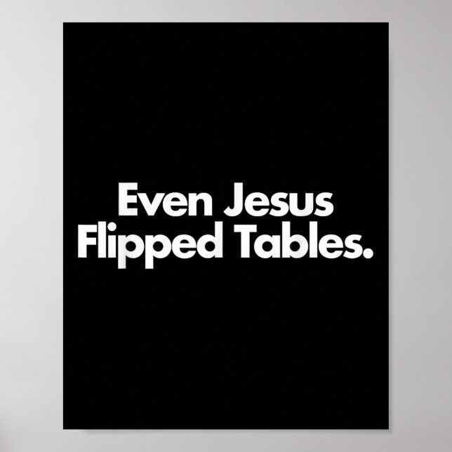 Affiche Même Jésus Flipped Tables Drôle Jésus Aimants Chri (Devant)