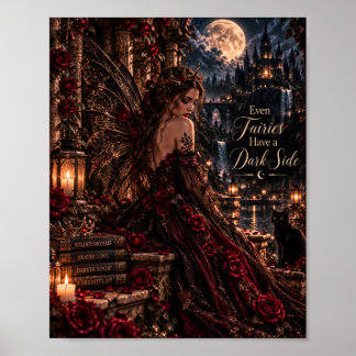 Affiche Même les fées ont un côté sombre | Fée gothique
