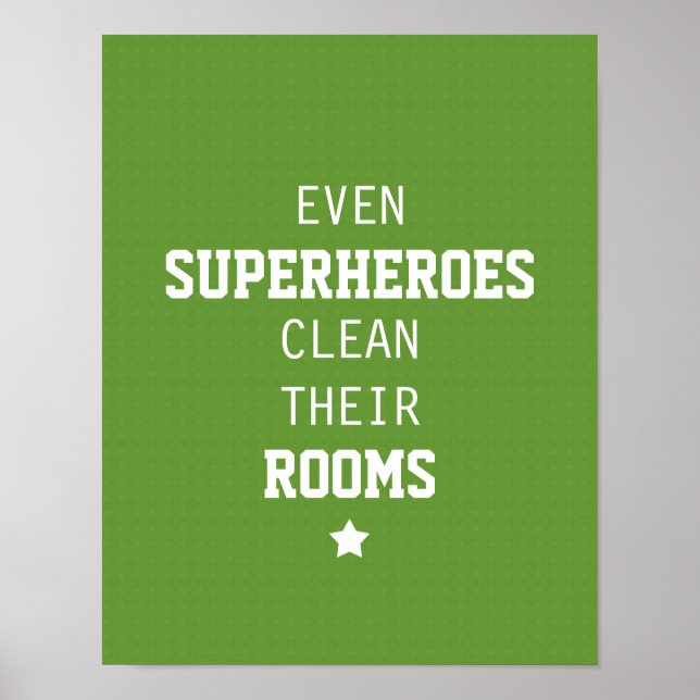 Affiche Même Les Superhéros Nettoient Leurs Chambres (Devant)