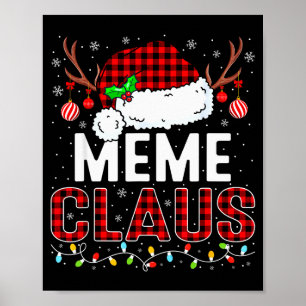 Affiche Mème Lumières de Noël Claus Famille Épique Noël P