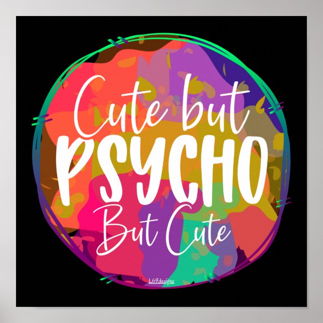 Affiche MÊME MAIS PSYCHO MAIS MÊME drôle humoristique sarc (Devant)