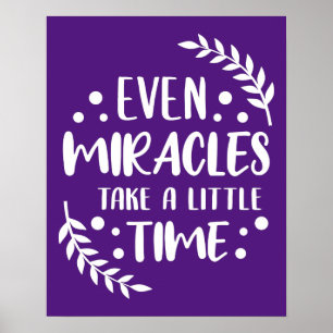 Affiche Même Miracles - Citation Positive Inspirationnelle