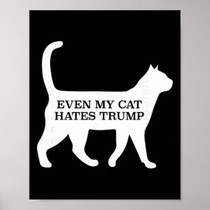 Affiche Même mon chat déteste Trump