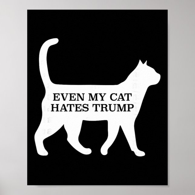 Affiche Même mon chat déteste Trump  (Devant)