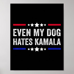 Affiche Même Mon Chien déteste le drapeau américain Kamala