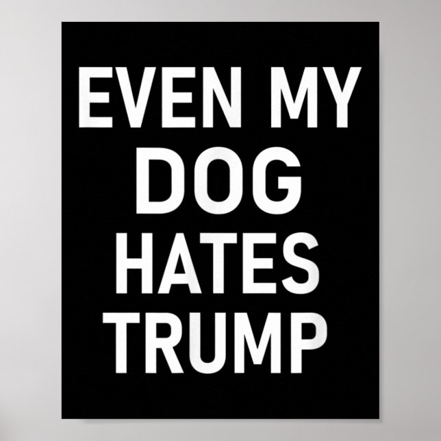 Affiche Même Mon Chien déteste Trump, libéral, anti-conser (Devant)