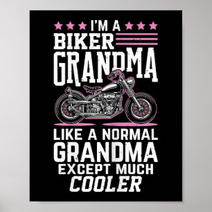 Affiche Mémé motarde - Grand-mère motarde Mémé motarde