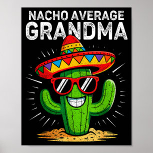 Affiche Mémé moyenne nacho drôle cinq de mayo mexicaine