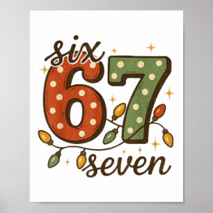 Affiche Mème Noël 67 Six Sept 6-7 Blague Internet Drôle