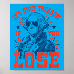 Affiche Mème patriotique drôle de George Washington 4 juil