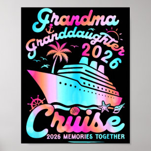 Affiche Mémé Petite-fille Croisière 2026 Souvenirs Mères