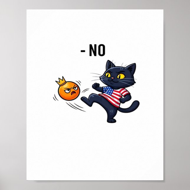Affiche Mème politique drôle sans design de chat (Devant)