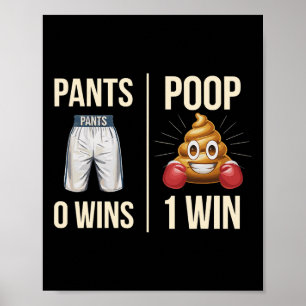 Affiche Mème Poop Toilette Humour Poop Drôle Dire Pantalon