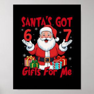 Affiche Mème Santa Six Seven Noël Gen Z Meme