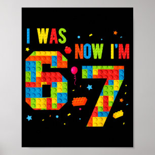 Affiche Meme Six Seven Garçons Construction Anniversaire J