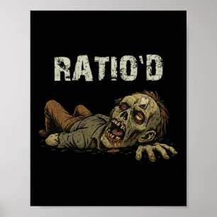 Affiche Meme Teag drôlement zombie Npc Ratioed Joueur H
