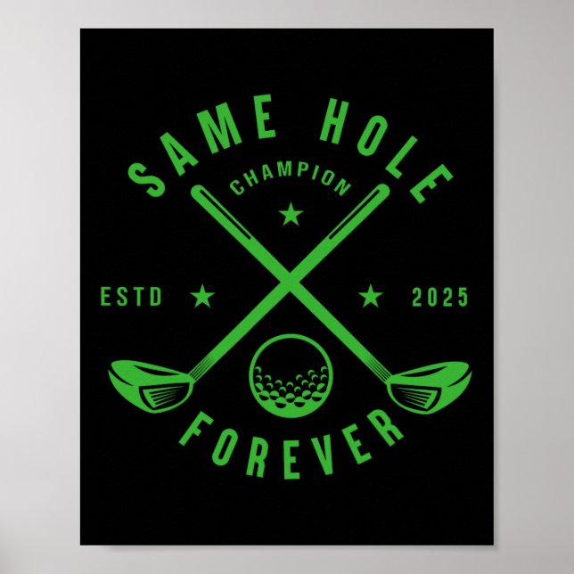 Affiche Même Trou Forever Golf Bachelor Party Bachelorette (Devant)