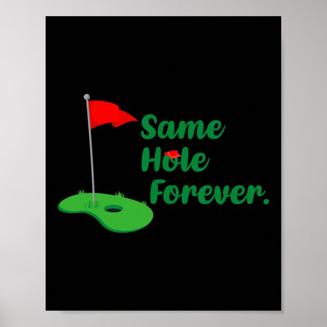 Affiche Même Trou Forever Golf Bachelor Party Bachelorette (Devant)