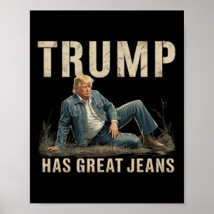 Affiche Mème Trump Rétro a de super jeans
