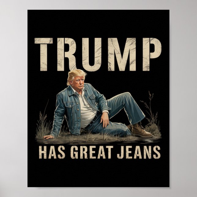 Affiche Mème Trump Rétro a de super jeans  (Devant)
