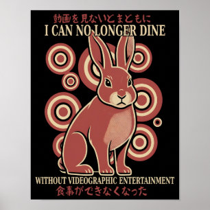 Affiche Mème vidéo éclectique de dîner de lapin japonais v
