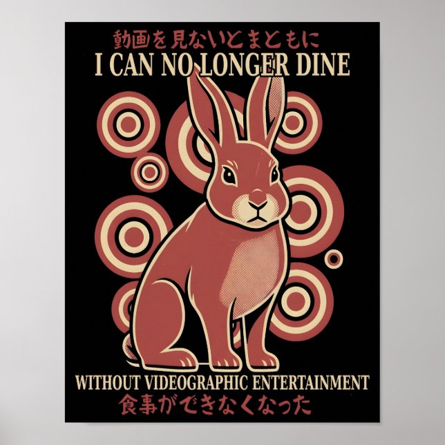 Affiche Mème vidéo éclectique de dîner de lapin japonais v (Devant)