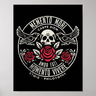 Affiche Memento Mori, Amor Fati, Philosophie De Citation S