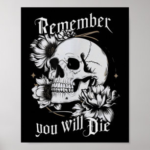 Affiche Memento Mori Crâne Philosophie stoïque Hommes Femm