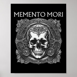 Affiche Memento Mori Crâne Philosophie stoïque Hommes Femm