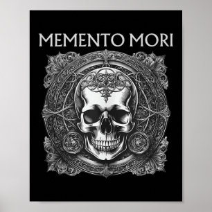 Affiche Memento Mori Crâne Philosophie stoïque Hommes Femm