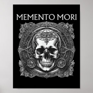Affiche Memento Mori Crâne Philosophie stoïque Hommes Femm