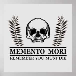 Affiche memento mori latin sayings